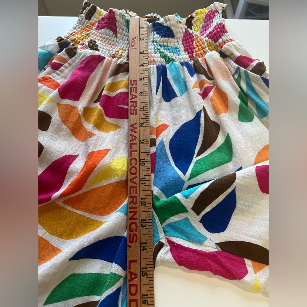 Tabitha Brown Target Wide Leg Pants Size Medium Botanical Cover Up Vacation - Picture 7 of 11